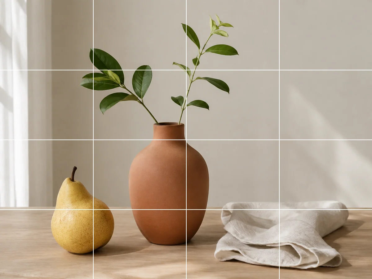 Add a grid to an image for drawing practice, After