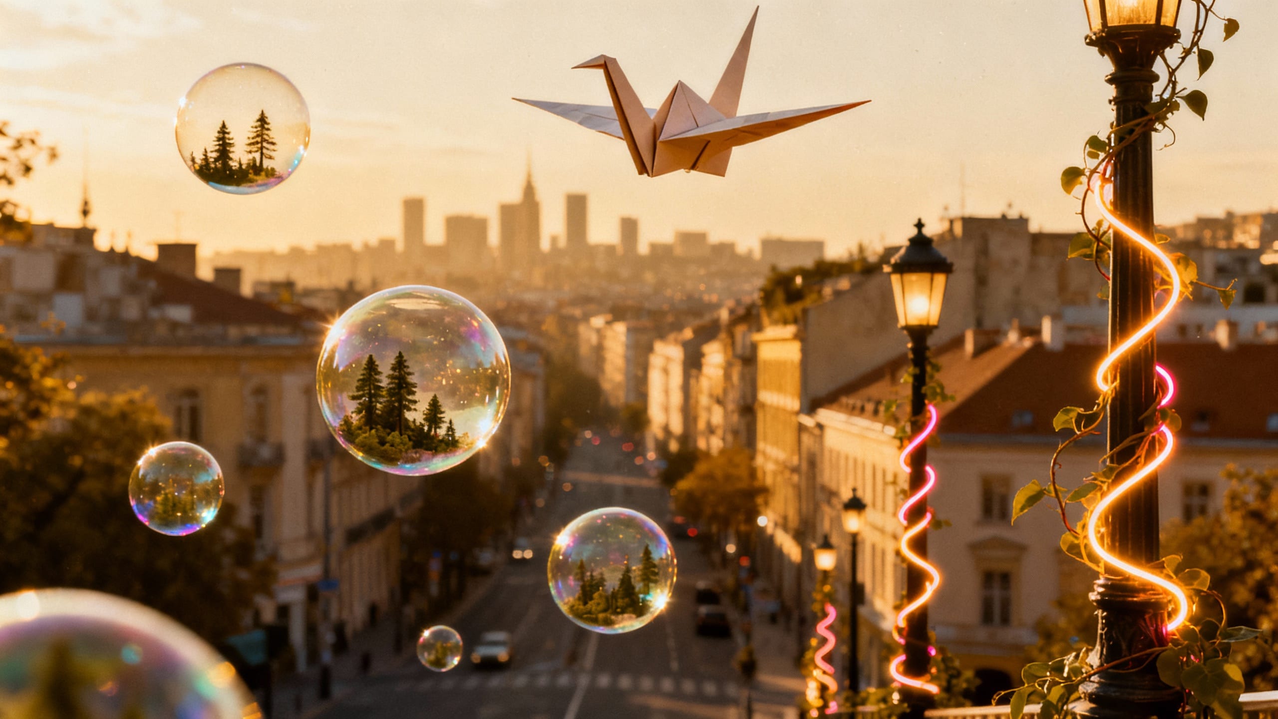 various photos with elements imaginatively added