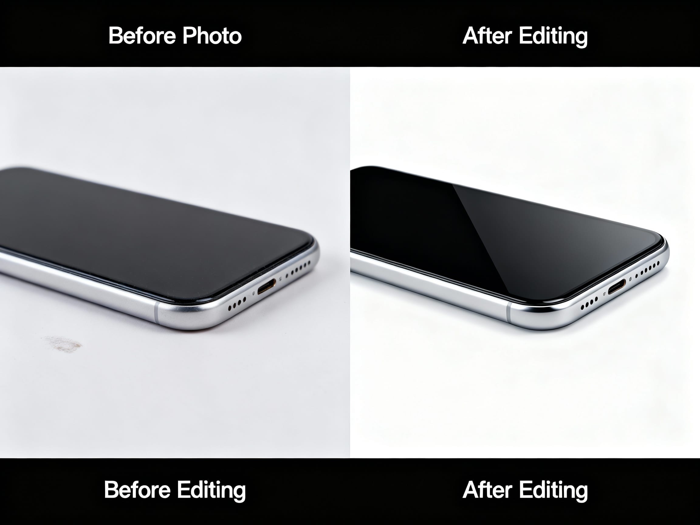 before and after product photo editing