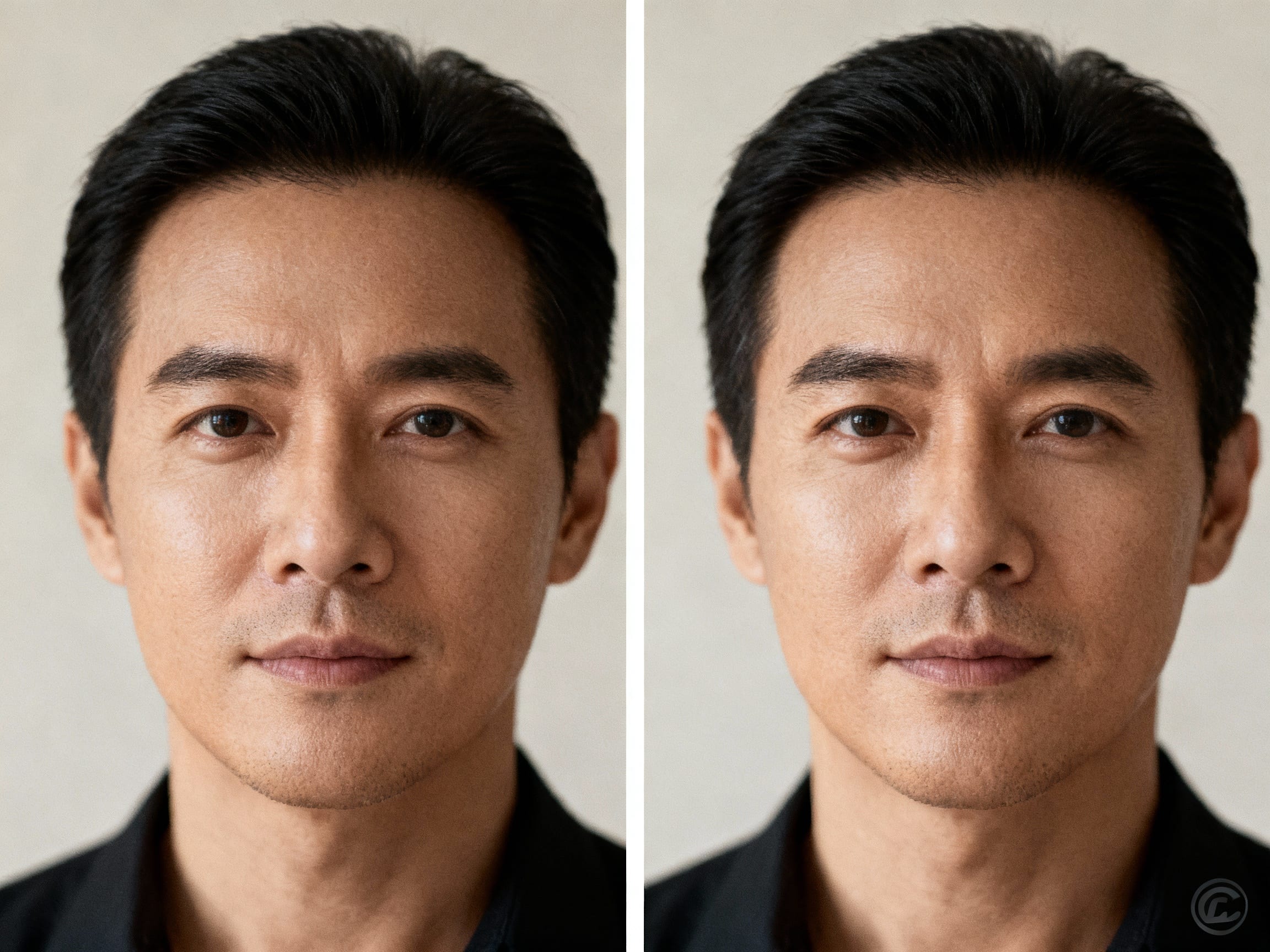 before and after watermark removal