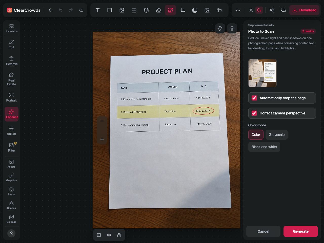 How to Turn a Photo into a Scanned Document