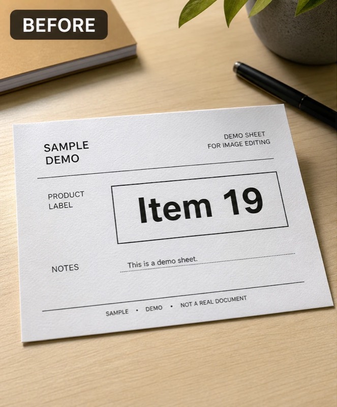 Modifica numeri in un'immagine, Prima