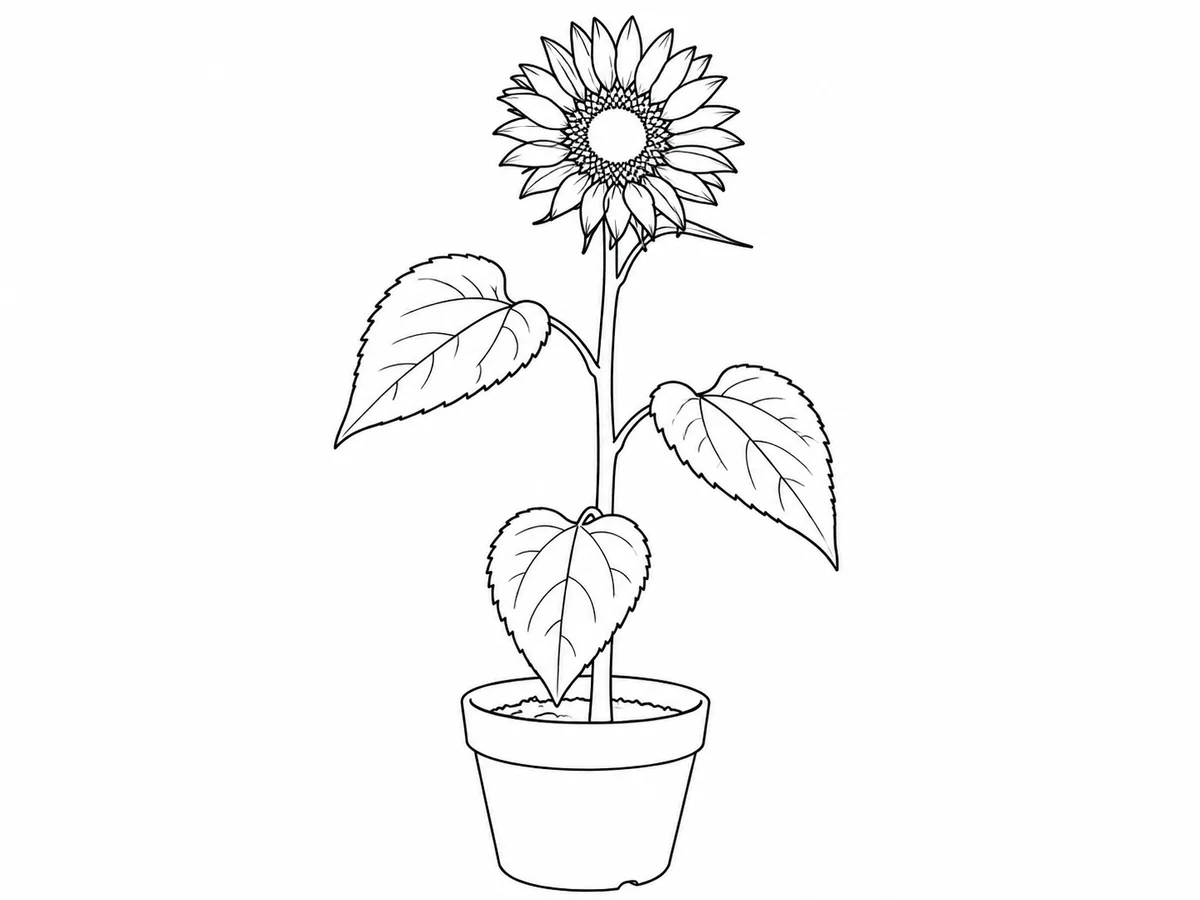 Des fleurs pour un après-midi calme: Convertissez pétales, tiges et feuilles en formes simples à colorier.