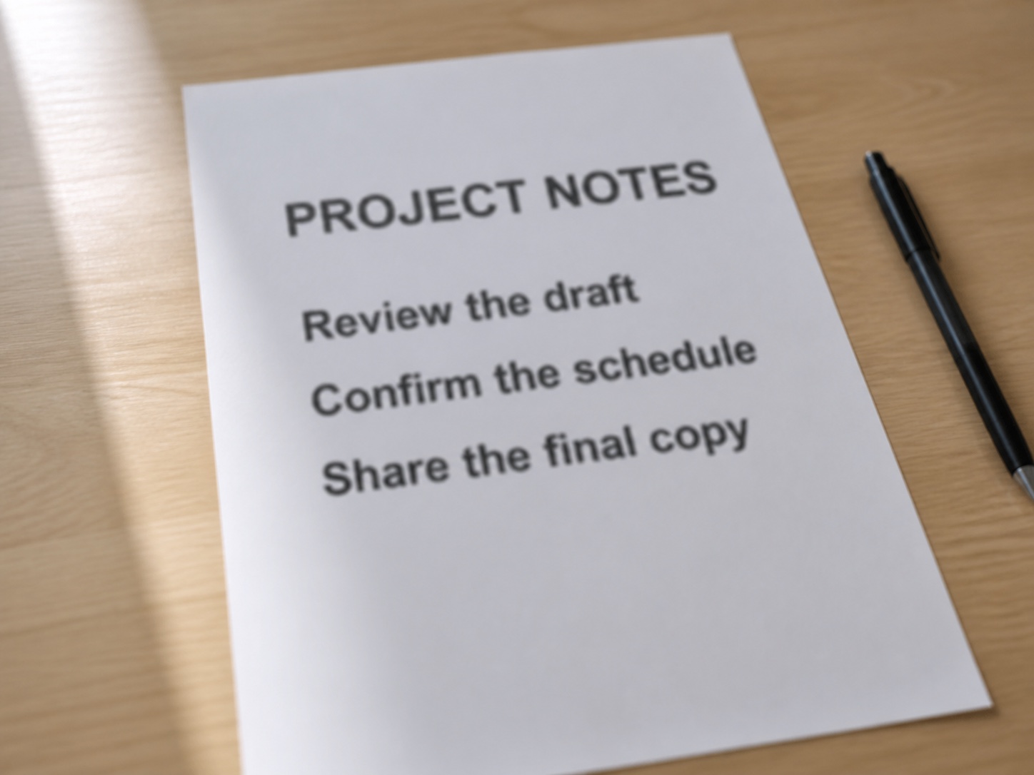 Office note with mildly blurred text